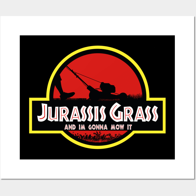 Jurassic Mower Wall Art by seamustheskunk